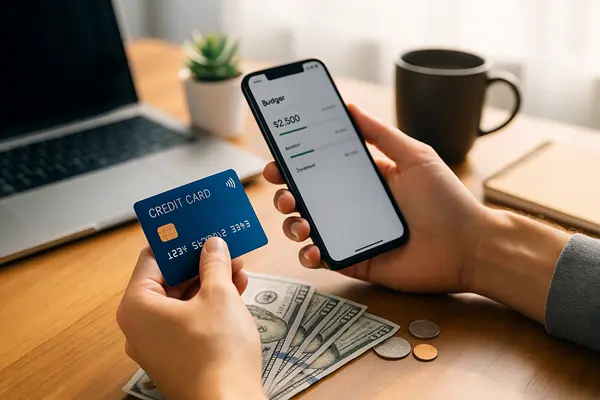 Person using a credit card — best credit cards in the USA.