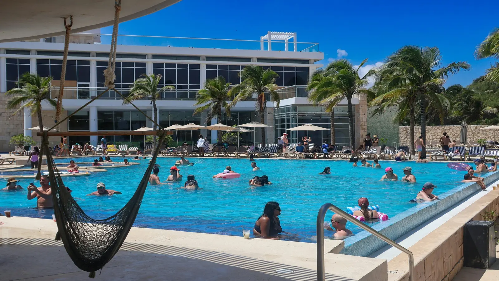 Poolside resort showing travel you can earn with Chase Sapphire Preferred points