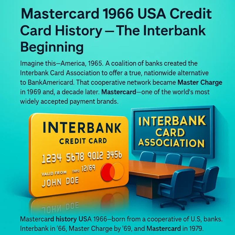 mastercard history 1966 usa interbank card association