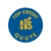 top credit quote logo in blue and gold for USA finance, credit cards, tech tools and product reviews
