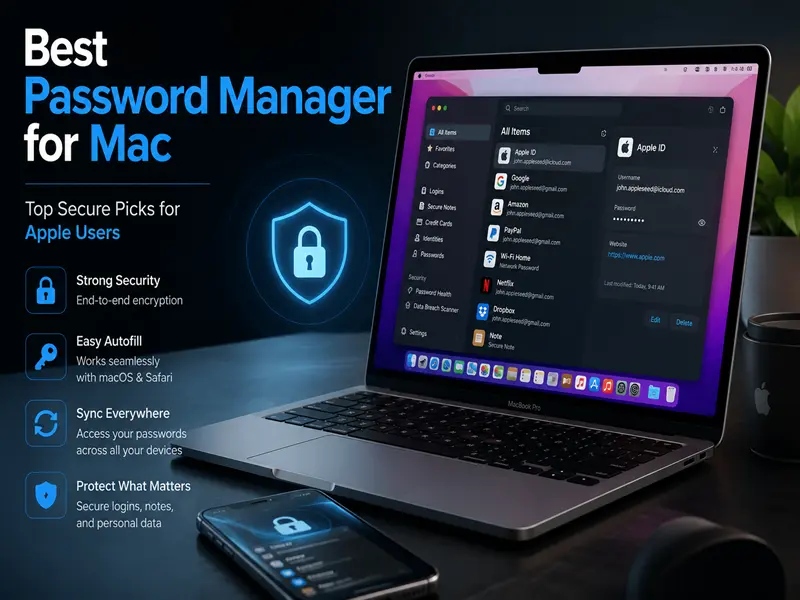 Best Password Manager for Mac on a MacBook with secure password vault