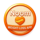 Noom — Weight-Loss App Noom weight-loss app round badge (illustrative)