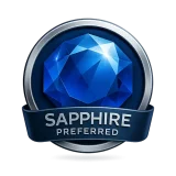 Chase Sapphire Preferred® travel rewards card badge Chase Sapphire Preferred® credit-card sapphire badge (illustrative)