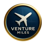 Capital One Venture Rewards flat-rate miles badge Capital One Venture Rewards Miles airplane badge (illustrative)
